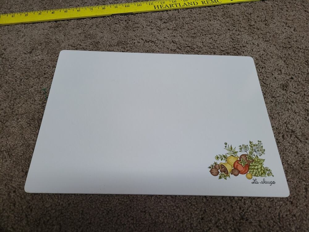 Corning Ware Spice of Life La Sauge Vintage Counter Saver Cutting Board 14x10
